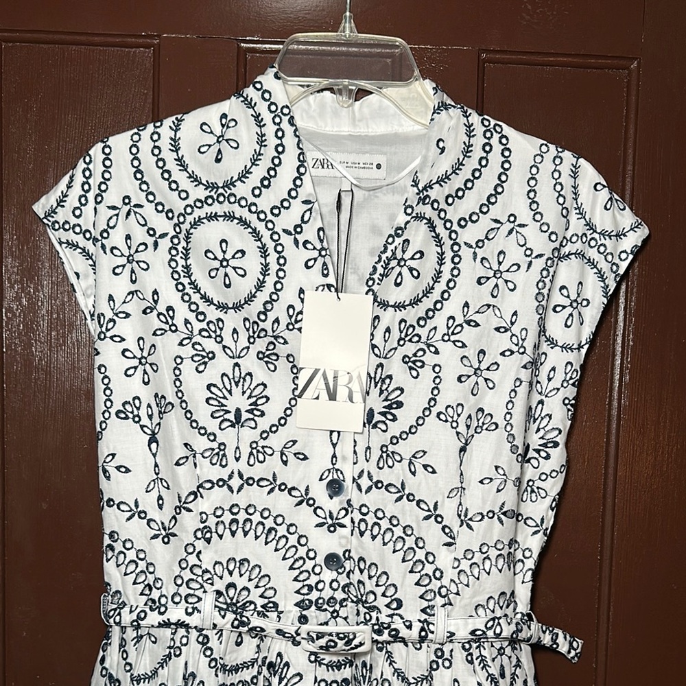 Zara Monochrome Patterned Dress